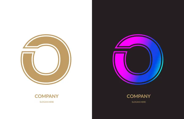 Logotipo Letra Colores Círculo Elementos Plantilla Diseño Vectorial Para Aplicación — Vector de stock