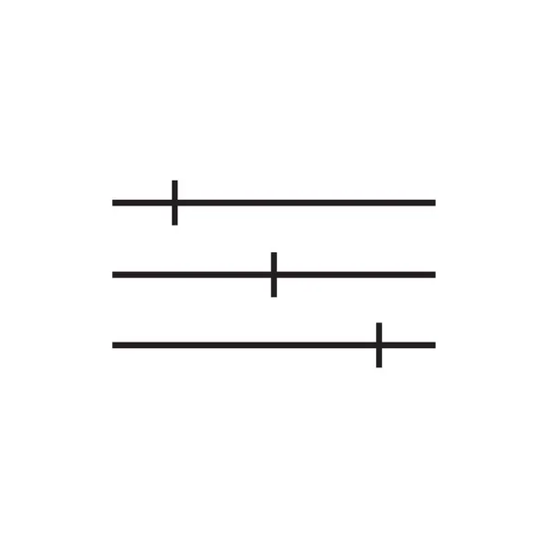Einstellknopf Symbol Flachen Stil Mit Hintergrund — Stockvektor