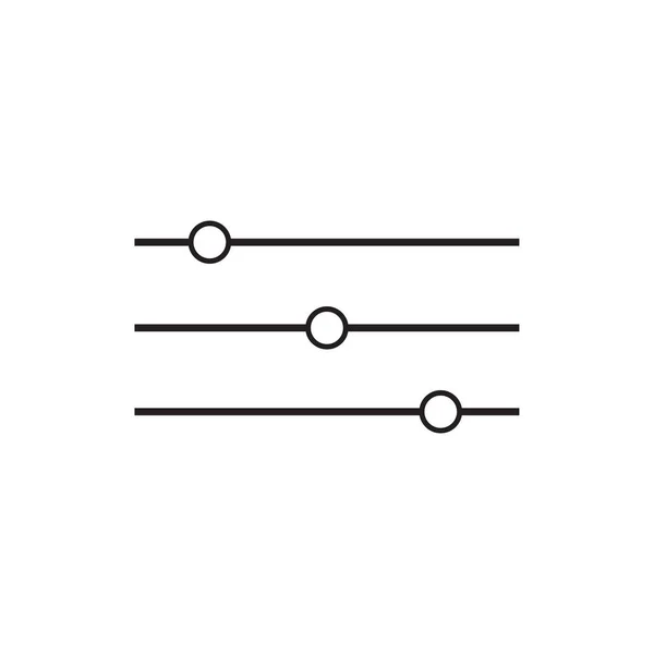 Einstellknopf Symbol Flachen Stil Mit Hintergrund — Stockvektor