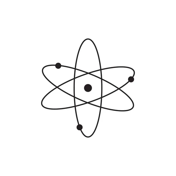 Icône Atome Style Plat Avec Fond — Image vectorielle