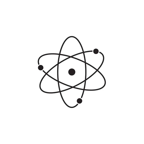 Atom Ikon Platt Stil Med Bakgrund — Stock vektor