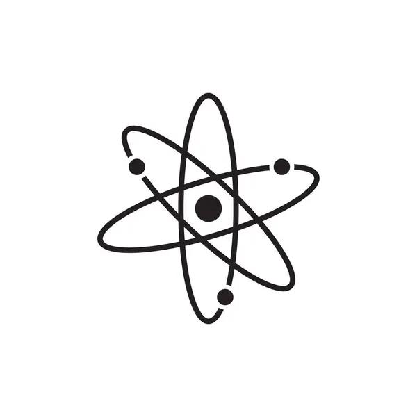 Icône Atome Style Plat Avec Fond — Image vectorielle