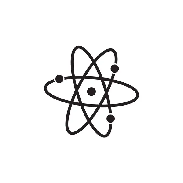 Икона Атома Модном Плоском Дизайне — стоковый вектор