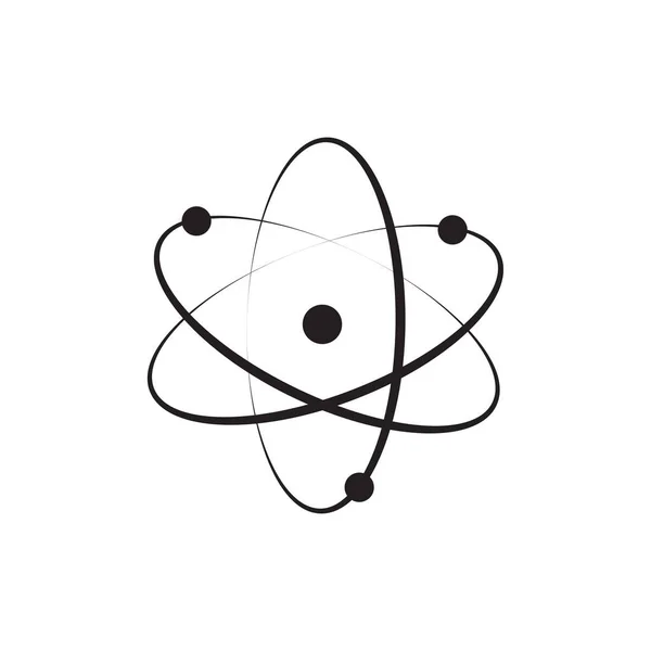 Икона Атома Модном Плоском Дизайне — стоковый вектор