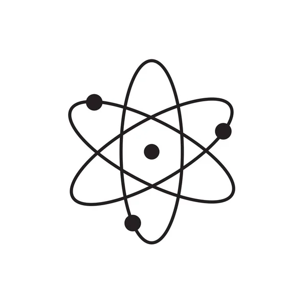 Vecteur Symbole Icône Atome Plat Illustration — Image vectorielle