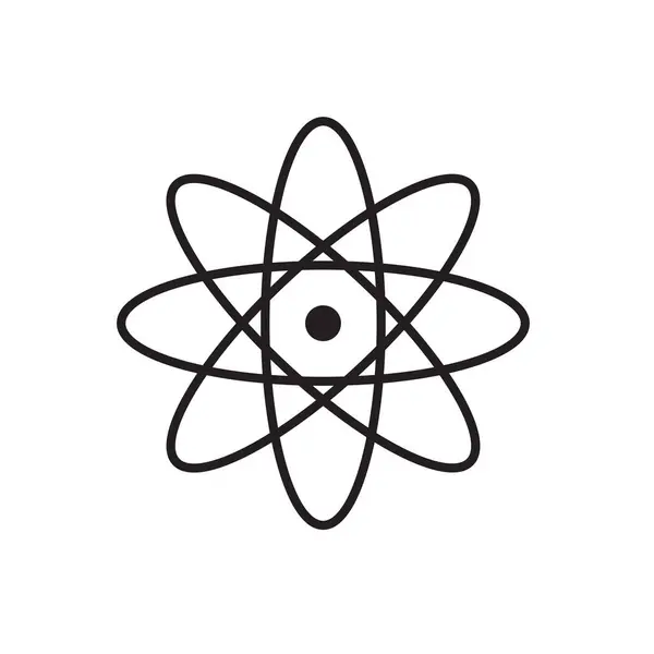 Иллюстрация Иконки Плоского Атома — стоковый вектор
