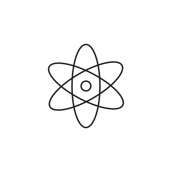 Vecteur Symbole Icône Atome Plat Illustration — Image vectorielle