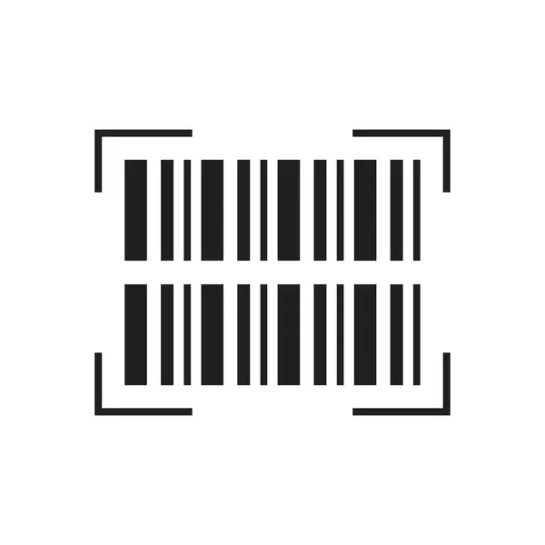 Barcode Icon Flat Vector Illustration — Stockvektor