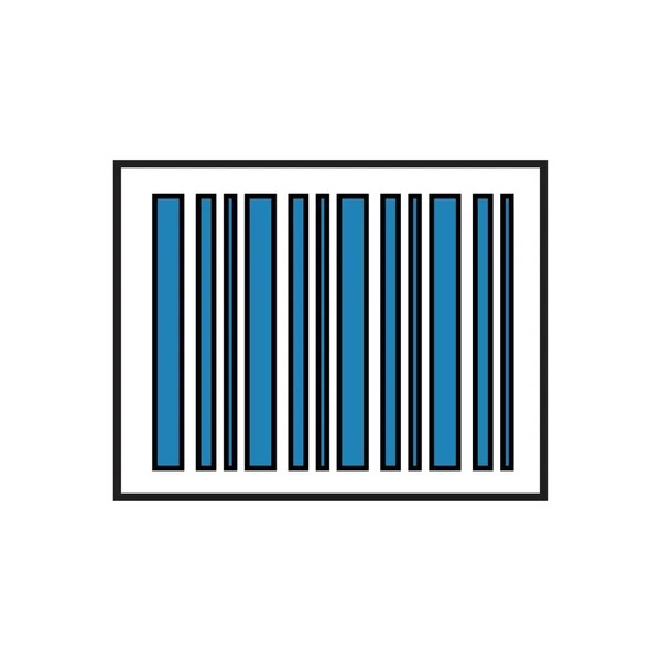 Icône Code Barres Illustration Vectorielle Plate — Image vectorielle