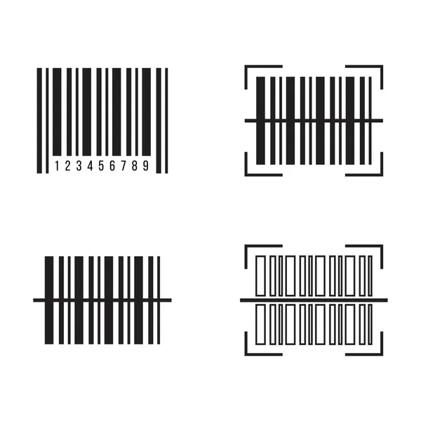 Icono Código Barras Plano Símbolo Vector Ilustración — Vector de stock