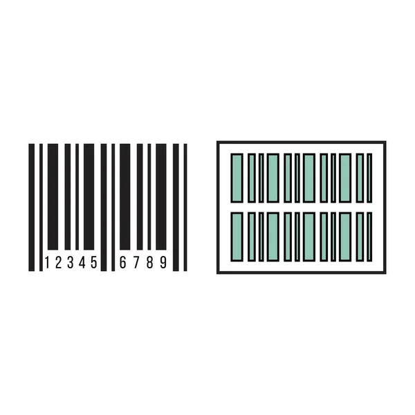 Barcode Pictogram Platte Vectorafbeelding — Stockvector