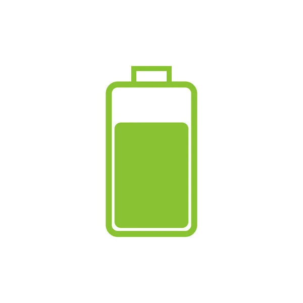 Vecteur Icône Batterie Plate Illustration — Image vectorielle
