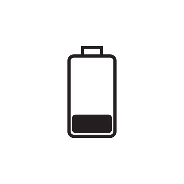 Icône Batterie Dans Style Plat Avec Fond — Image vectorielle