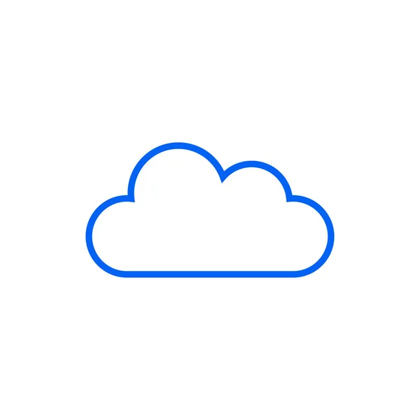 Cloud Ikone Trendigen Flachen Design — Stockvektor