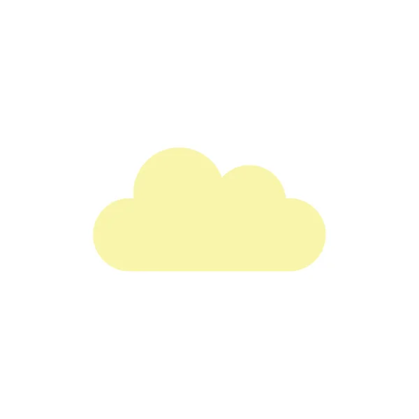 Flat Cloud Icon Symbool Vector Illustratie — Stockvector