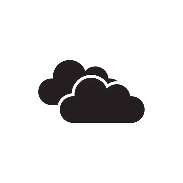 Flat Cloud Icon Symbool Vector Illustratie — Stockvector