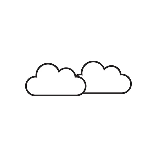 Ícone Nuvem Design Plano Moda —  Vetores de Stock