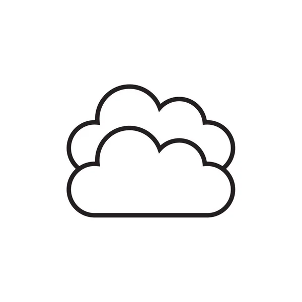 Icono Nube Plana Símbolo Vector Ilustración — Archivo Imágenes Vectoriales