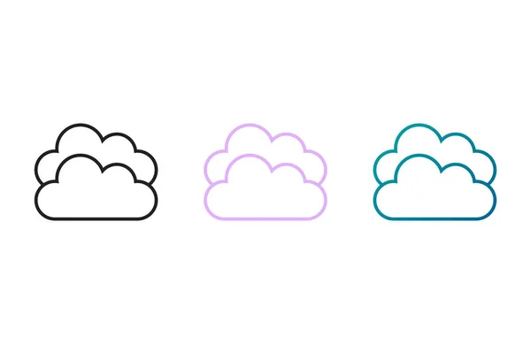 Cloud Symbol Trendigen Flachen Design — Stockvektor