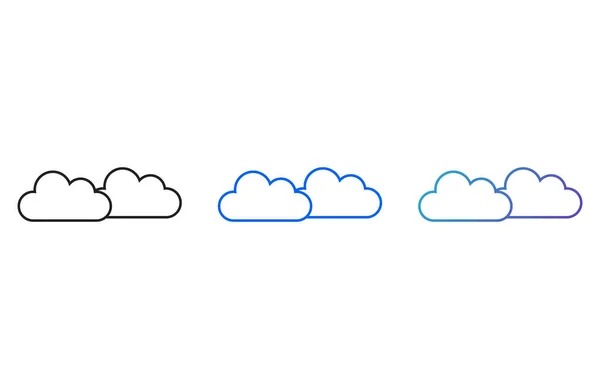 Icône Cloud Dans Design Plat Tendance — Image vectorielle