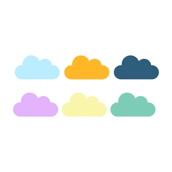 Icono Nube Diseño Plano Moda — Archivo Imágenes Vectoriales