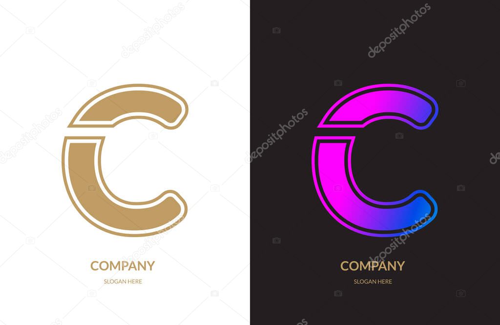 Letter C logo icon design template elements