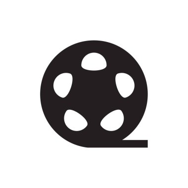 film makarası simgesi düz arkaplanlı.