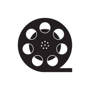 film makarası simgesi düz arkaplanlı.