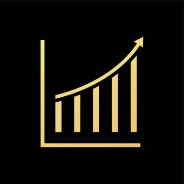 Grafik grafik simgesi düz vektör çizimi.