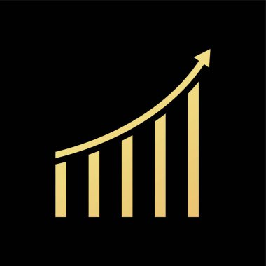 Grafik grafik simgesi düz vektör çizimi.