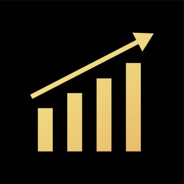 Grafik grafik simgesi düz vektör çizimi.