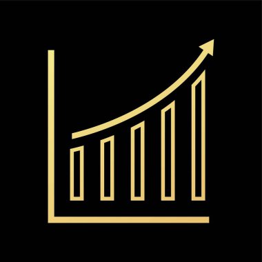 Grafik grafik simgesi düz vektör çizimi.