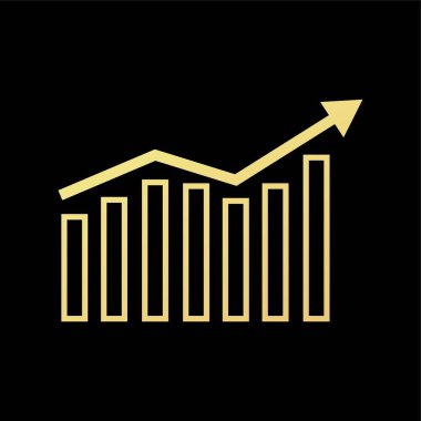 Grafik grafik simgesi düz vektör çizimi.