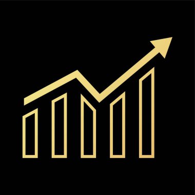 Grafik grafik simgesi düz vektör çizimi.