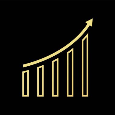 Grafik grafik simgesi düz vektör çizimi.