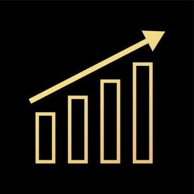 Grafik grafik simgesi düz vektör çizimi.