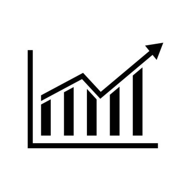 Düz grafik şeması simgesi vektör illüstrasyonu.