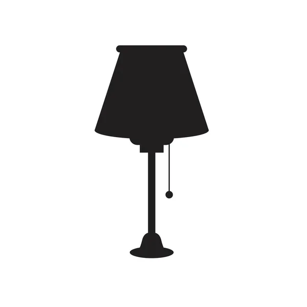 Platt Skrivbord Lampa Ikonen Symbol Vektor Illustration — Stock vektor