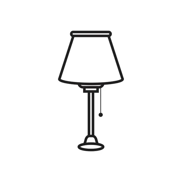 Ikona Lampy Biurkowej Płaski Wektor Ilustracja — Wektor stockowy