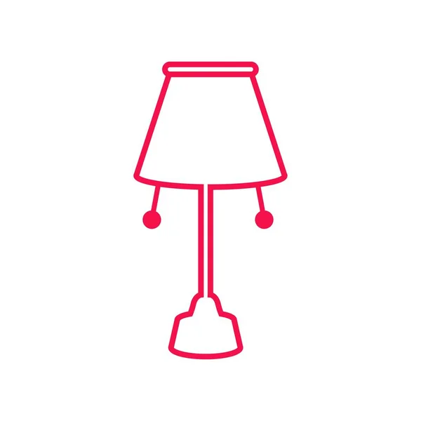 Ikona Lampy Biurkowej Płaski Wektor Ilustracja — Wektor stockowy