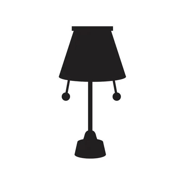 Platt Skrivbord Lampa Ikonen Symbol Vektor Illustration — Stock vektor