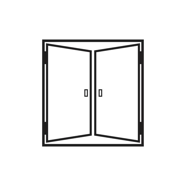 Символическая Векторная Иллюстрация Плоских Дверей — стоковый вектор