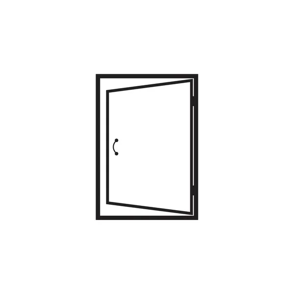 Flache Tür Icon Symbol Vektor Illustration — Stockvektor