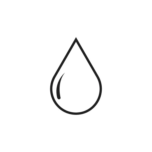 Flat Drop Icon Symbol Vector Illustration — Stock Vector