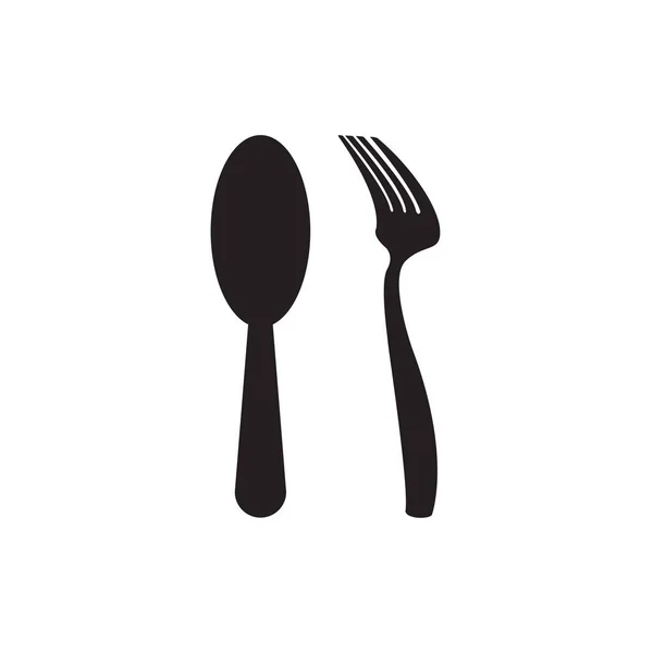 平面餐具图标符号矢量说明 — 图库矢量图片