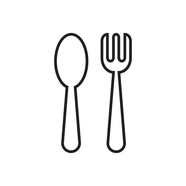 Cutlery Icon Trendy Flat Design — Stock Vector