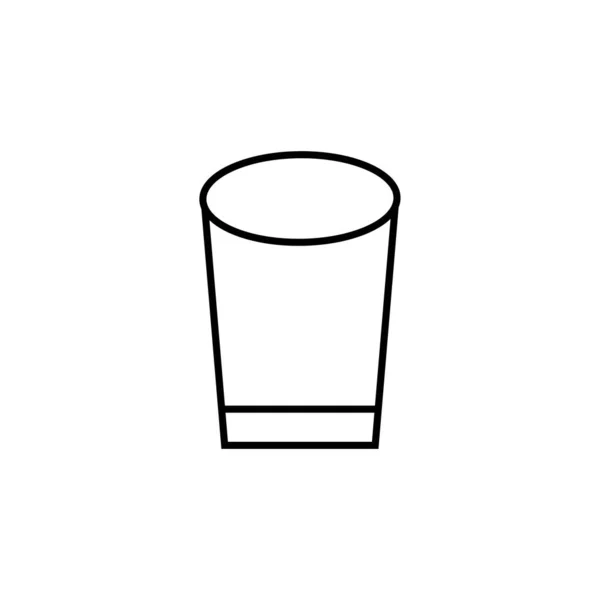 Flaches Glas Wasser Symbol Symbol Vektor Illustration — Stockvektor