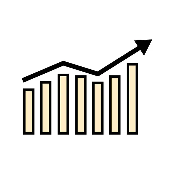 Gráfico Vector Icono Gráfico Icono Crecimiento Símbolo — Vector de stock
