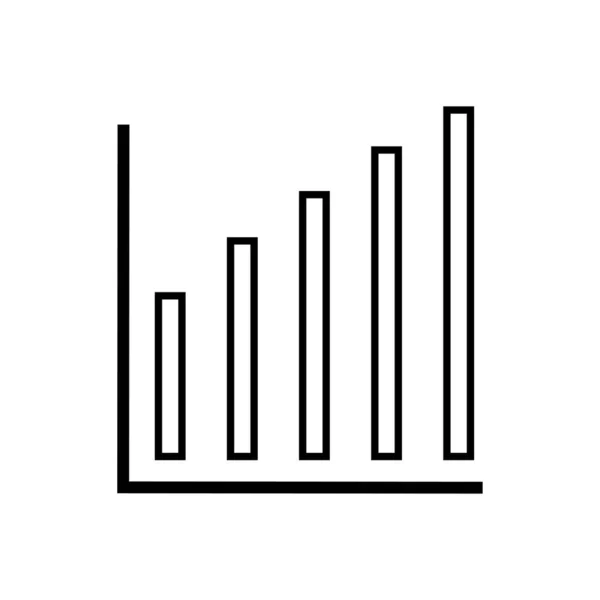 Gráfico Gráfico Ícone Vetor Símbolo Crescimento —  Vetores de Stock