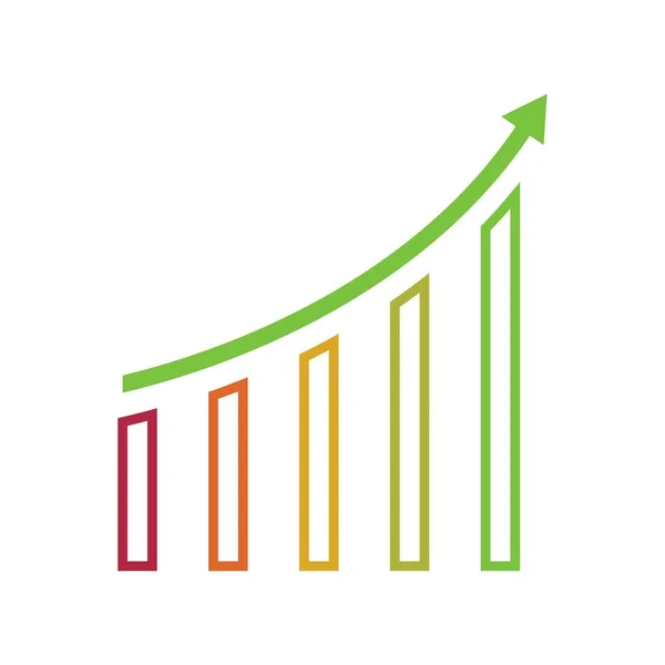 Grafikon Vektor Növekedési Ikon — Stock Vector